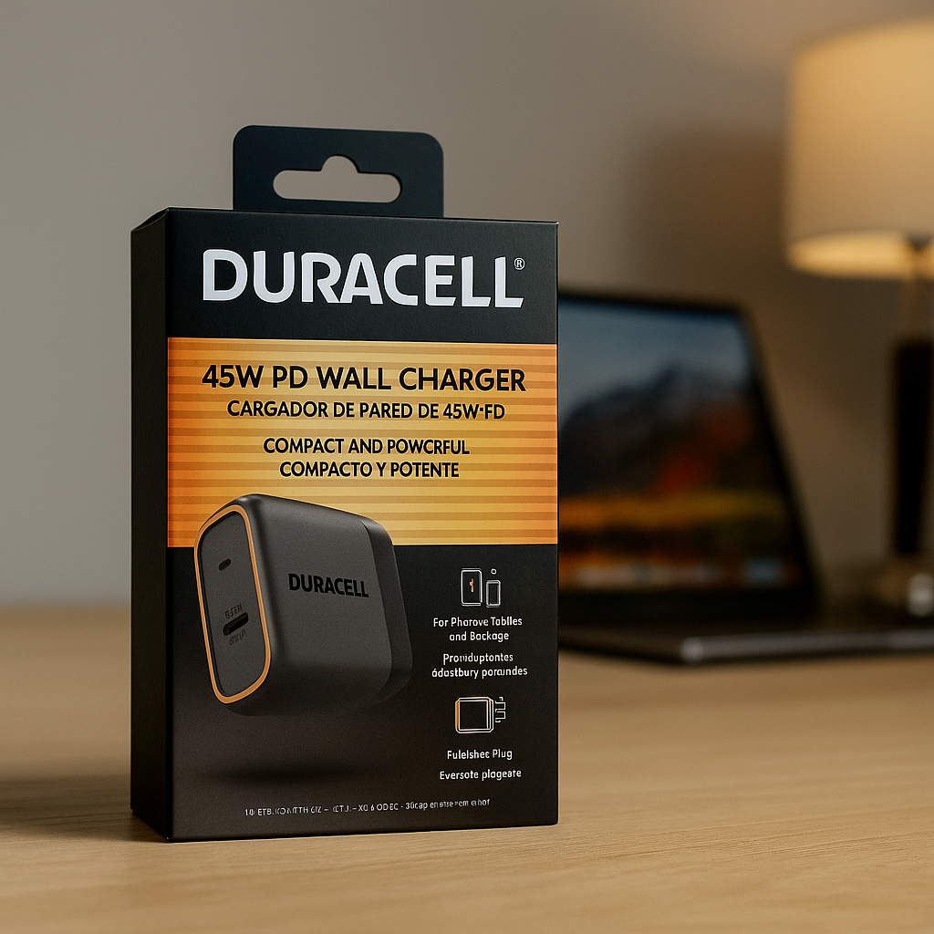 Duracell 45W Foldable Wall Charger