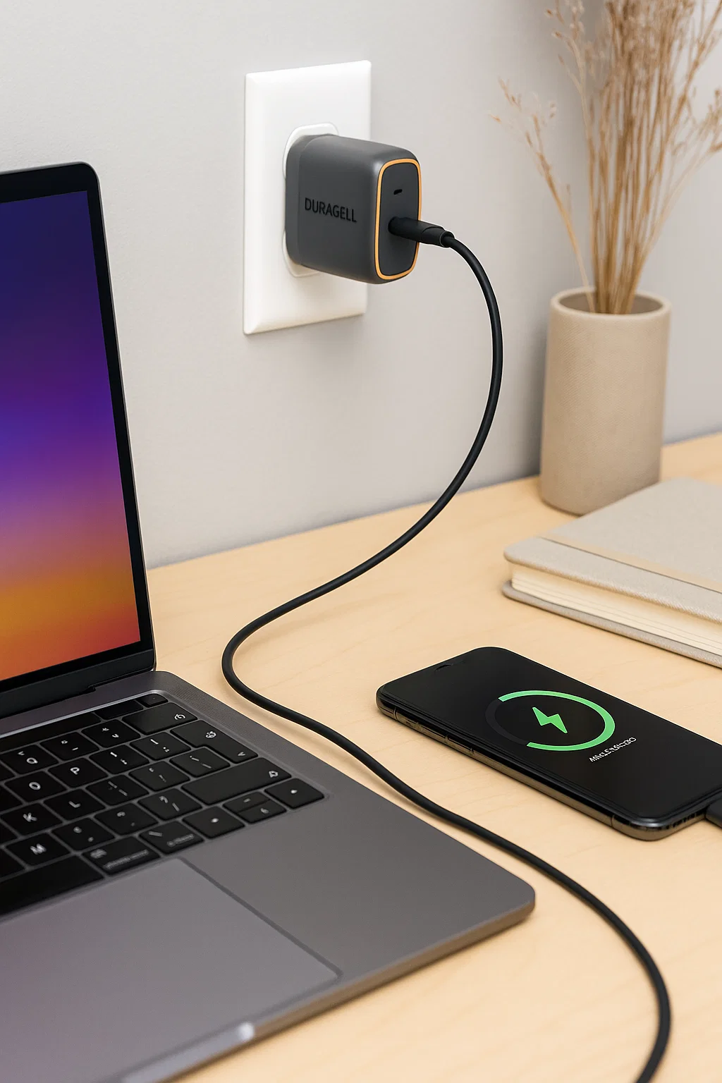 Duracell 45W Foldable Wall Charger
