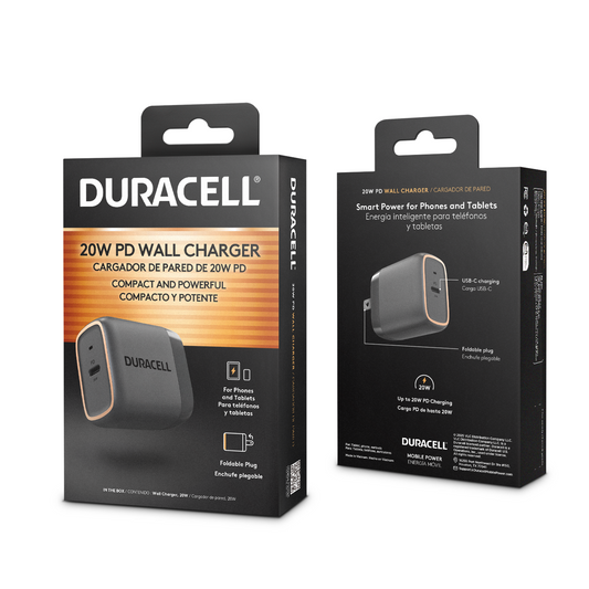 Duracell 20W Foldable Wall Charger
