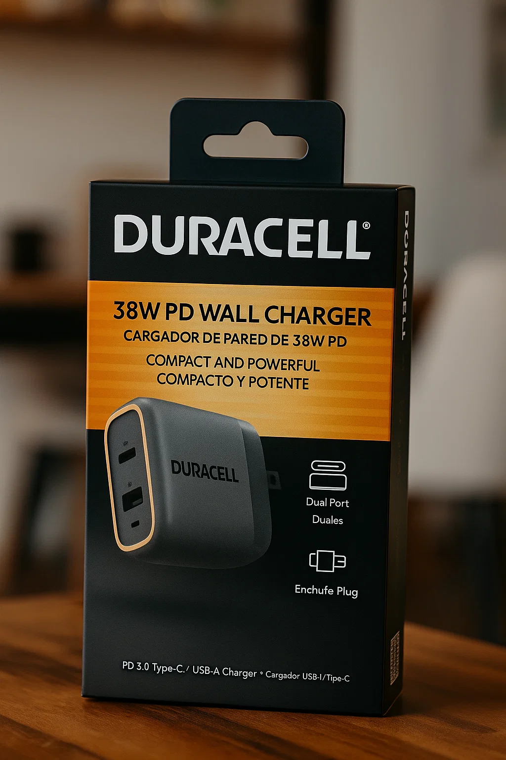 Duracell 38W Foldable Wall Charger