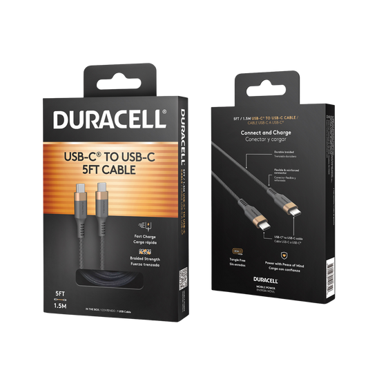 Duracell USB-C to USB-C Cable 5ft